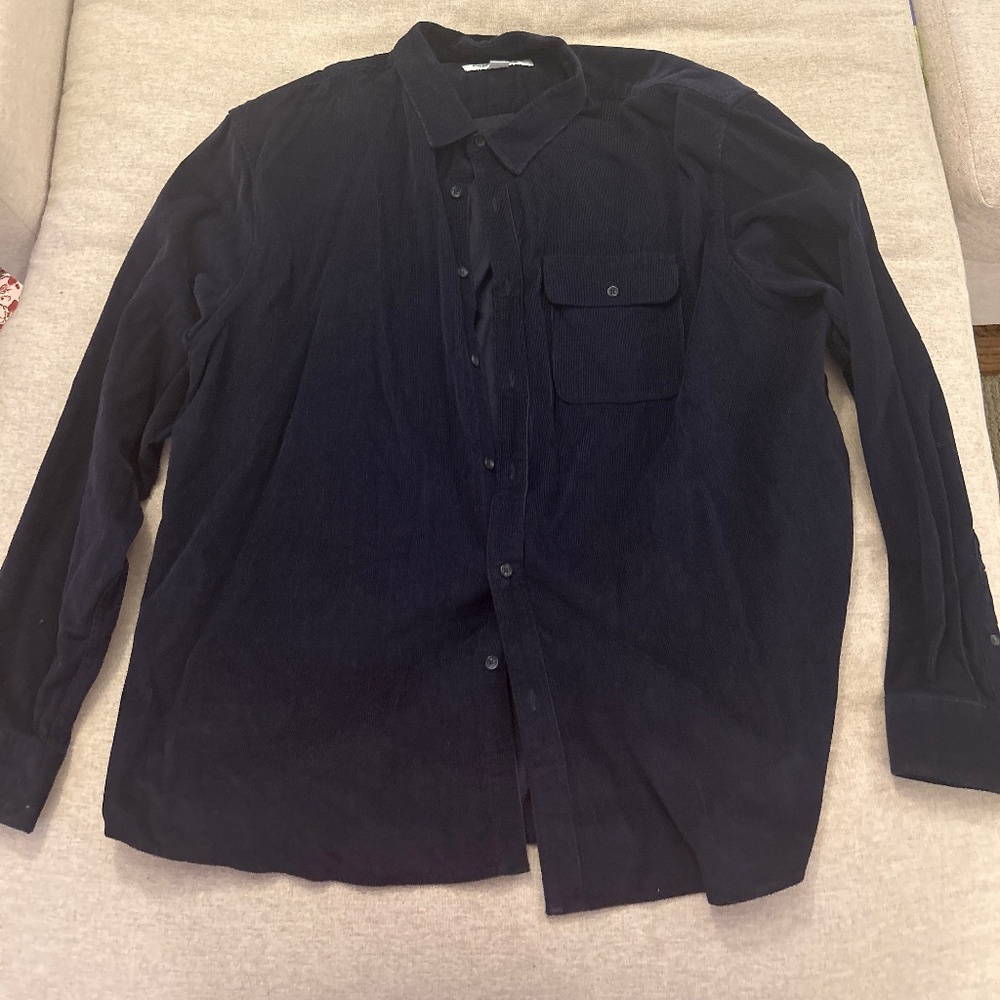 3xl Dark Blue Old Navy Corduroy Button-up